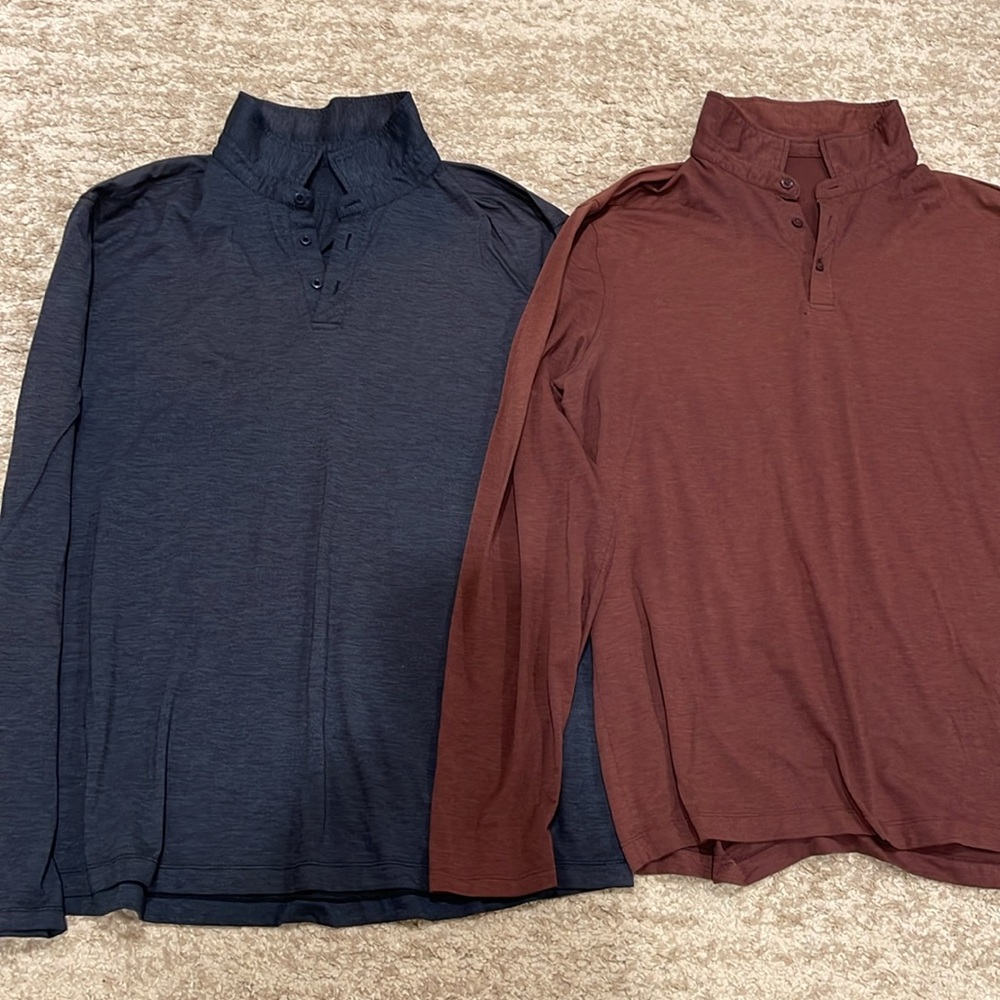 2 Lululemon Long Sleeve Shirts Size XL